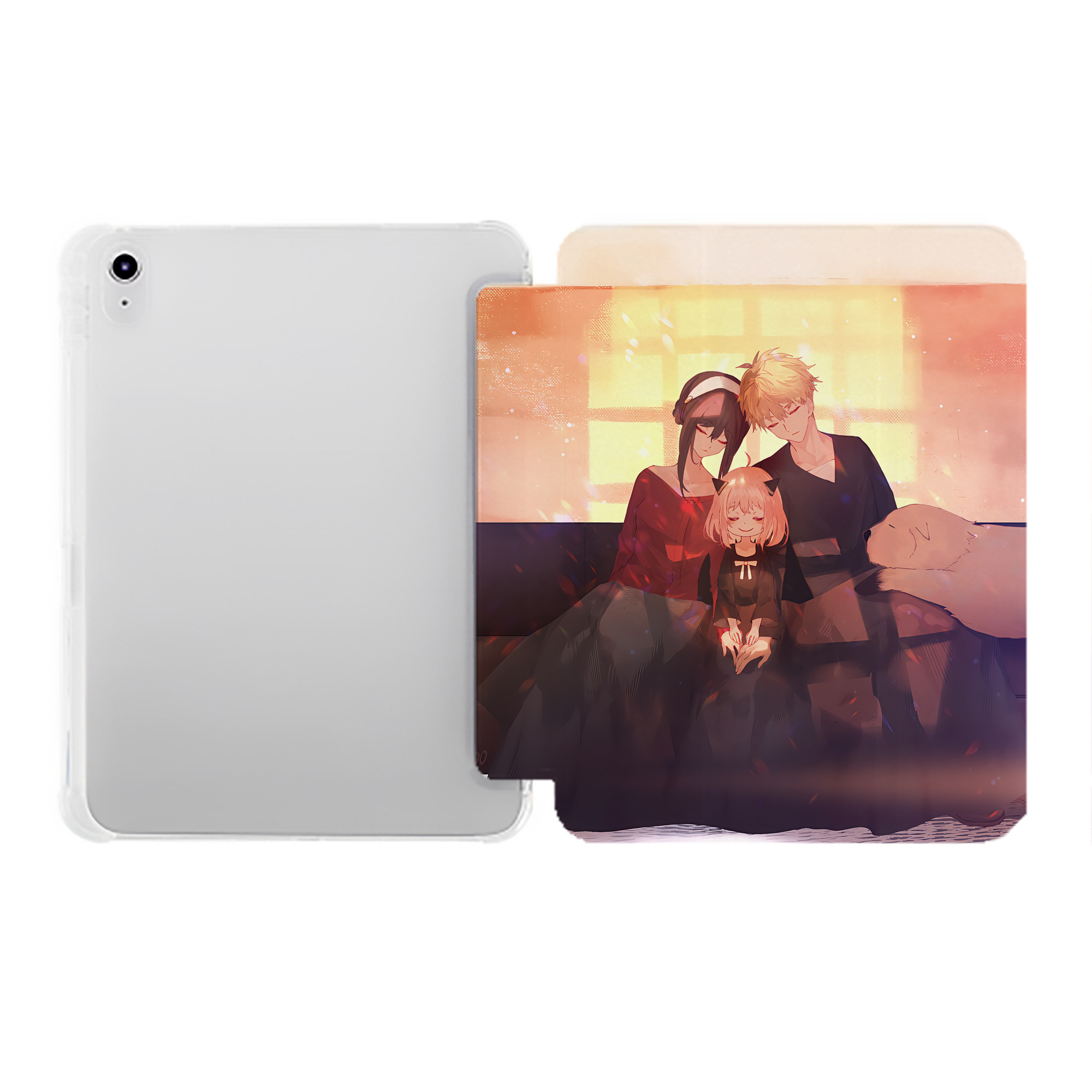 （画像用） SPY×FAMILY间谍家家酒 IPad ケース ペン収納付き 三つ折りスタンド PUレザー×シリコン 対応機種9.5/10.5/10.9インチ